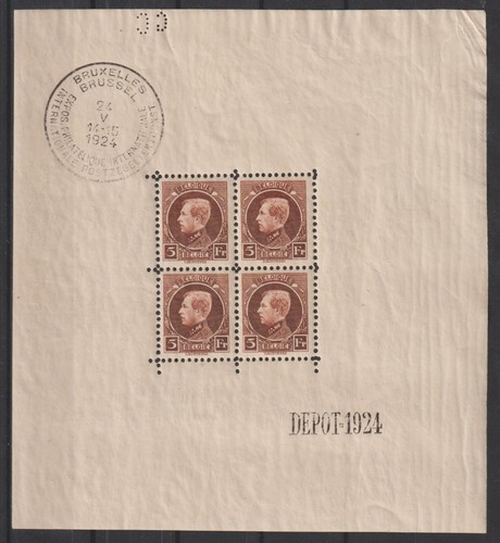 Belgium sheet 1924 cob - -,