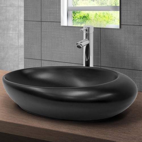 Lavabo céramique noir mat - céramique,