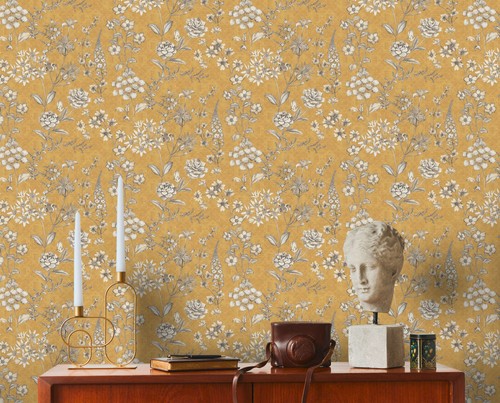 Papier peint vintage avec - peint,