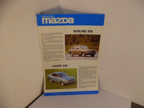 Catalogue mazda 818 - catalogue, 2