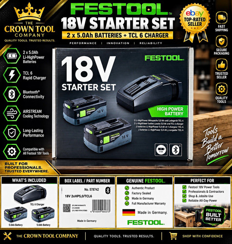 Festool 18v 0ah ion - 18v, 5.0ah