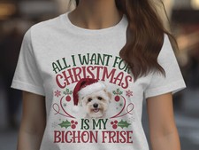 Xmas T Shirt Christmas TShirt Bichon Frise Dog Xmas Tee Holiday Shirt