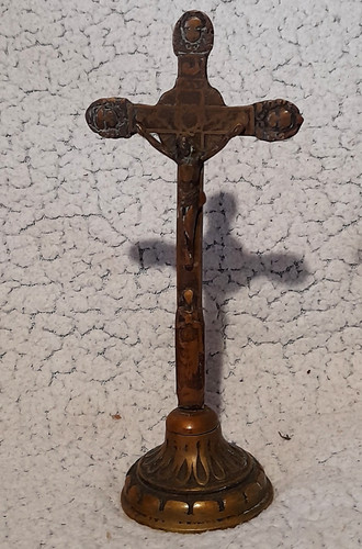 Ancien crucifix bronze - ancien,