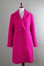 TALBOTS $279 Solid Pink Teddy Italian Wool Long Coat Jacket Top Size XL
