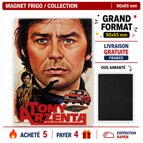 Magnet frigo alain delon tony - magnet,