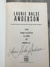 SIGNED-The Impossible Knife of Memory by LAURIE HALSE ANDERSON (2014, Hardcover)