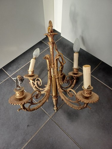 Ancien lustre bronze - lustre, en