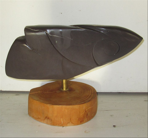 Poisson sculpture en pierre - poisson,