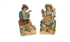 2 Chromos anciens découpis