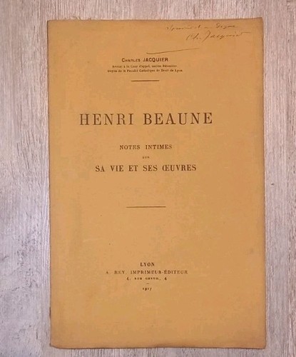 Livre henri beaune vie et - beaune,