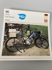 NSU 100 Quick Damenrad 1936 carte moto de collection Atlas Allemagne
