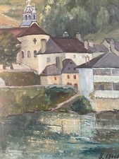 Peinture Huile Carton 1950