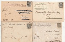 Lot 4 cartes postales