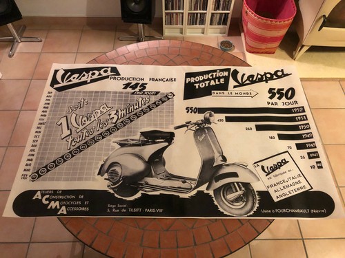 Affiche vespa acma production - affiche,