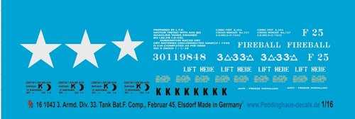 Peddinghaus decals 1043 - 1/16, m