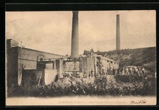 Old postcard Lumbres, A View of the Cement Factory 1904 