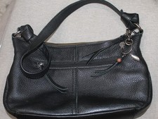 The Sac Black Pebbled Leather Hand Bag With Shoulder Strap