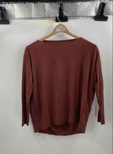 Lululemon Womens Terracotta Long Sleeve Boat Neck Pullover Activewear Top Size M