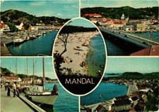 CPA AK Mandal- Souvenir NORWAY