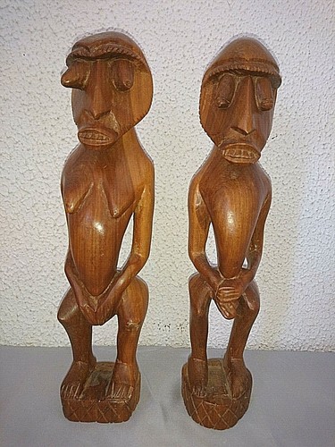Ancien couple paire - ancien, statuette