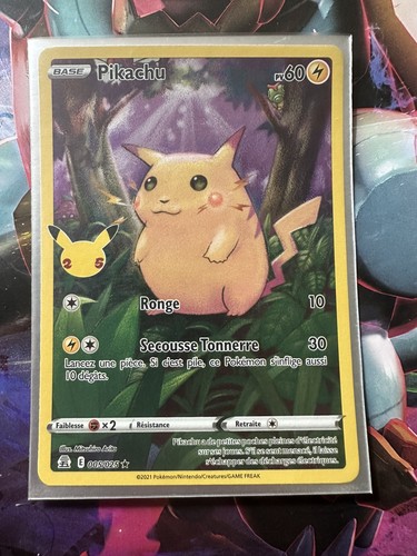 Carte pokémon pikachu 005 - carte,