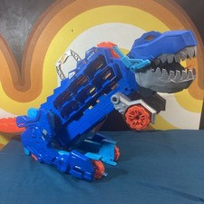 Hot Wheels City Toy Car Ultimate T-Rex Transporter Dinosaur Hauler Track Huge!