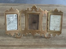 Ancien Cadre Photo Triptyque