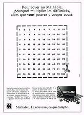 ADVERTISING 1989 JUMBO games MATHABLE