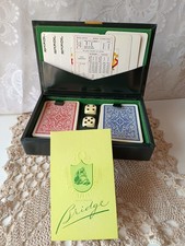 The Tanner Green Leather Bridge Game Box Set