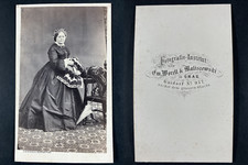 Graz, ladies embroidery vintage cdv albumen print