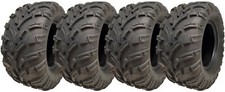 25x11.00-12 Atv Quad Pneus 6ply Wanda 373A Norme E Route Légal 450kg (Set 4)
