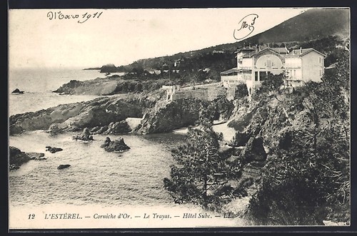 Cpa trayas corniche - le, trayas,