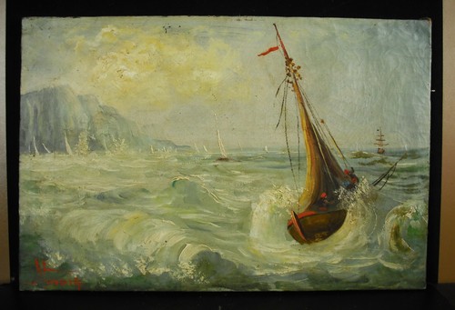 Ecole italienne xixe marine - xixe,