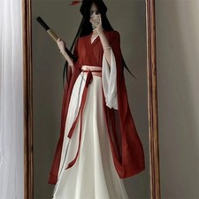 Chinese Hanfu Dress Woman Halloween Carnaval Cosplay Red Green Ancient Costume