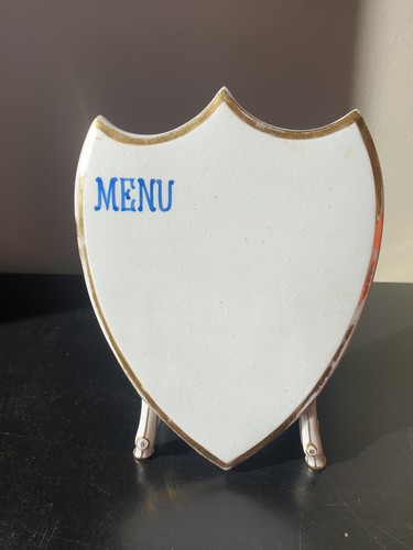 Ancien porte menu faïence - en,