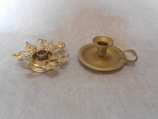 2 Bougeoirs Anciens en bronze