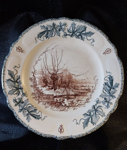 Grande assiette plate - plate, faÏence