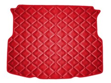 Matelassé Cuir artificiel ROUGE Tapis coffre pour Ford Escape 2000-2006