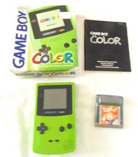 Nintendo Game Boy Color Console - vert kiwi  (CGB-001)   complete + jeu titeuf