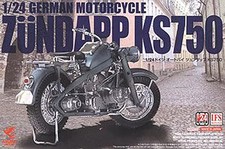 1/24 German Motorcycle Zundapp KS750 Plastic Model Kit