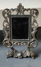 Ancien Miroir de Table psyché de style Baroque/Rocaille/Louis XV, en bronze