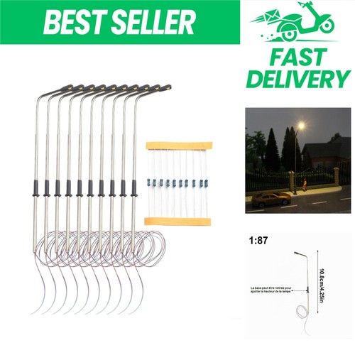 Lot lampadaires ho blanc - 10,