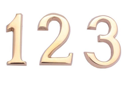 Numéros maison laiton 0 - de,