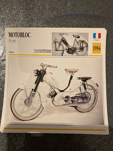 Carte fiche moto collection - moto,