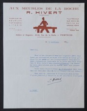 1950 PONTOISE AUX MEUBLES DE LA ROCHE WINTER invoice illustrated 86