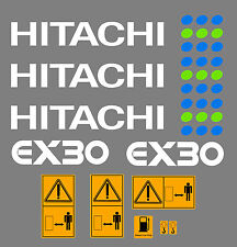 Ensemble D'Autocollants De Sécurité Hitachi EX30 Mini Pelle