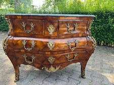 Commode Louis XVI Antique French 19th C Mahogany Marble Bronze Inlay Chest