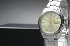 [N MINT] SEIKO 5 7S26-0420 Champagne Dial 21J 37mm Automatic Men's Watch JAPON