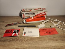Couteau électrique SEB Super Couteau vintage + écailler à poissons & notices