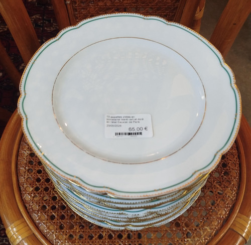Assiettes plates porcelaine - 13,